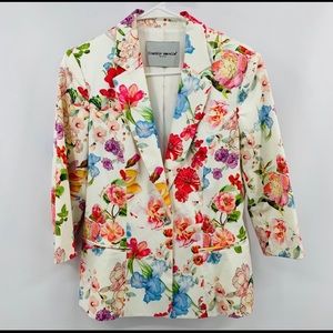 Frankie Morelle Milan Floral Pink & White Blazer